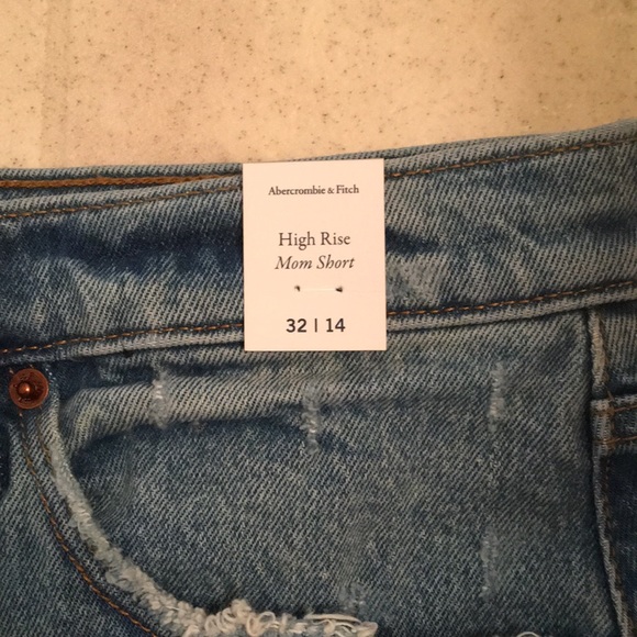 NWT Abercrombie high rise mom short medium destroy - Picture 7 of 13
